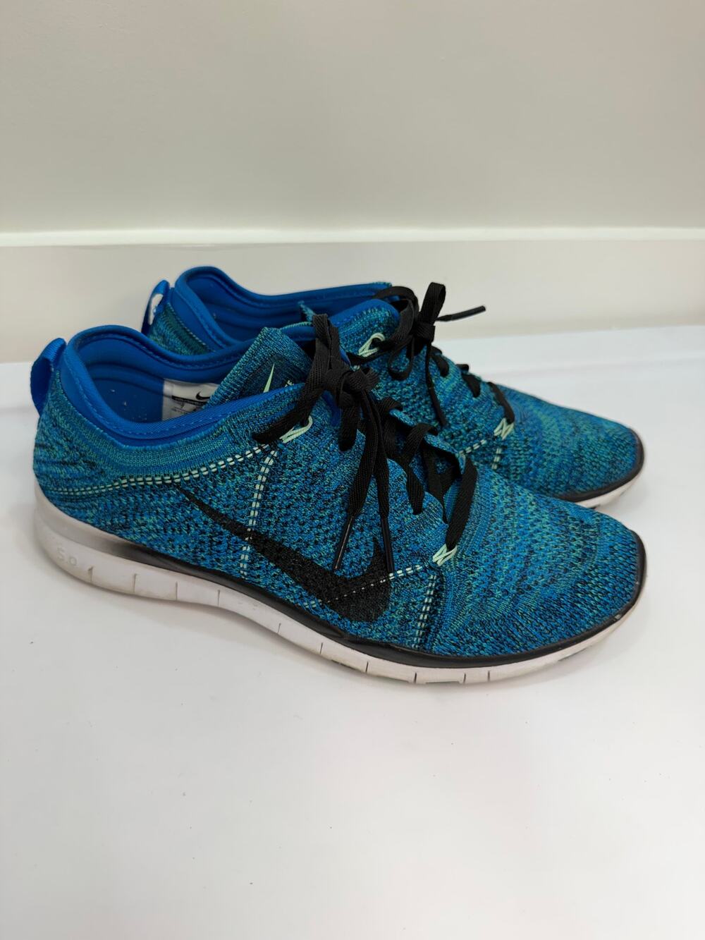 Nike Free TR Flyknit 5.0 Blue Lagoon Running Shoes 718785-401 Women's Size 7